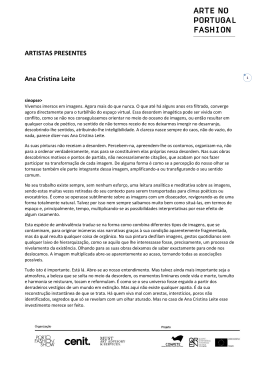 ARTISTAS PRESENTES Ana Cristina Leite
