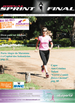 Capa: Ana Cristina Tofani “Correr é saúde física e