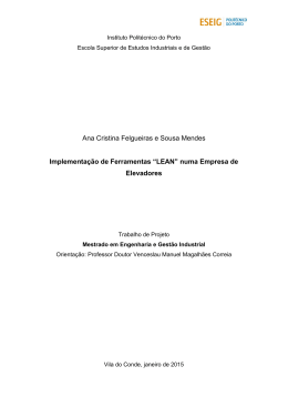 Ana Cristina Felgueiras e Sousa Mendes Implementa&ccedil;&atilde;o de
