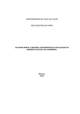 UNIVERSIDADE DO VALE DO ITAJAÍ ANA CRISTINA DE