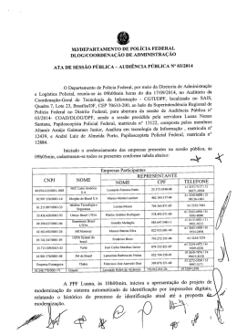MJ/DEPARTAMENTO DE POLÍCIA FEDERAL DLoG