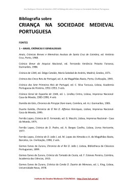 Criança na Sociedade Medieval Portuguesa