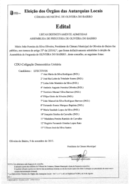 Elei&ccedil;&atilde;o dos Org&atilde;os das Autarquias Locais