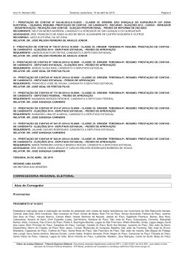 Provimento CRE n.&ordm; 1, de 07.04.2015