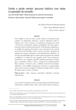 Direito e sa&uacute;de mental