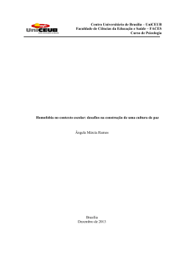 Homofobia no contexto escolar: desafios na constru&ccedil;&atilde;o de uma