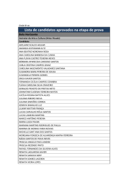 Lista de candidatos aprovados na etapa de prova