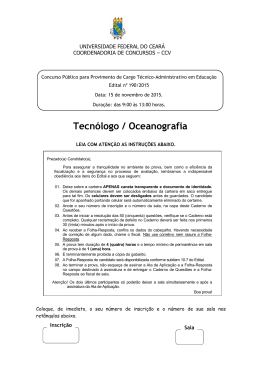 Prova - CCV - Universidade Federal do Cear&aacute;