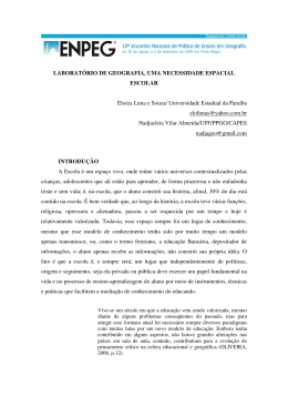 LABORAT&Oacute;RIO DE GEOGRAFIA, UMA NECESSIDADE ESPACIAL