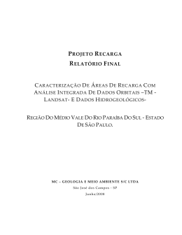 PROJETO RECARGA RELAT&Oacute;RIO FINAL