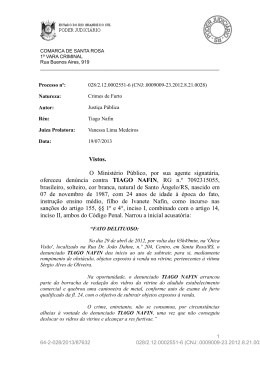 Vistos. O Minist&eacute;rio P&uacute;blico, por sua agente signat&aacute;ria, ofereceu