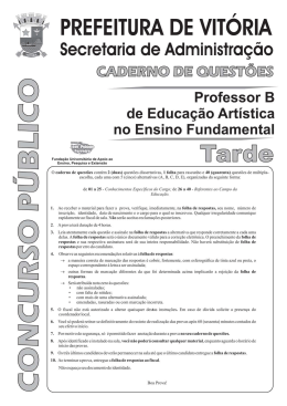 Educa&ccedil;ao Artistica Tarde
