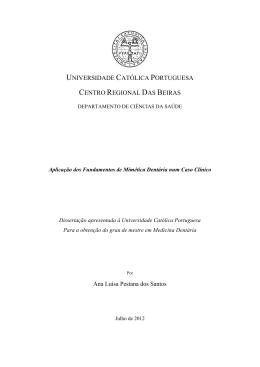 Aplica&ccedil;&atilde;o dos fundamentos de mim&eacute;tica dent&aacute;ria num caso cl&iacute;nico