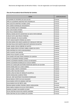 Lista de magistrados com forma&ccedil;&atilde;o especializada reconhecida, a
