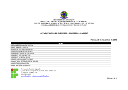 Lista definitiva de Eleitores - Instituto Federal do Tocantins