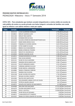 Classificação Geral - 50% - Para estudantes que tenham