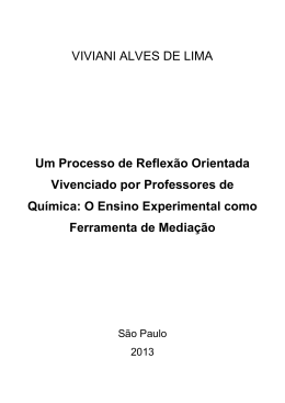 VIVIANI ALVES DE LIMA Um Processo de Reflex&atilde;o Orientada