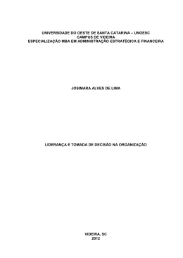 liderança e tomada de decisão na organização