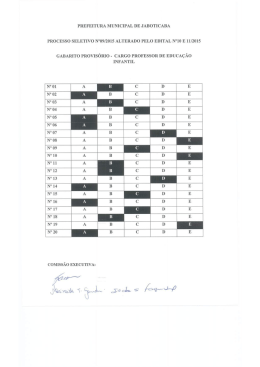 Processo Seletivo 09-2015 Alterado pelo 10 e 11-2015