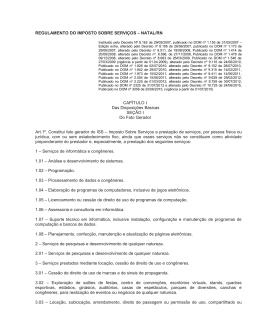 Regulamento do ISS atualizado em 25.06.2015
