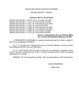 Decreto 88.777 Aprova o R-200 Regulamento para as PMs