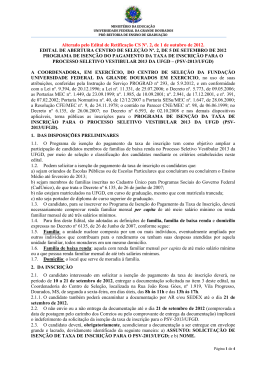 Alterado pelo Edital de Retifica&ccedil;&atilde;o CS N&ordm;. 2, de 1 de