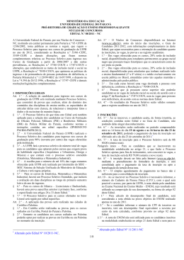 1/8 Alterado pelo Edital N&ordm; 10/2011-NC. Alterado pelo Edital N&ordm; 11