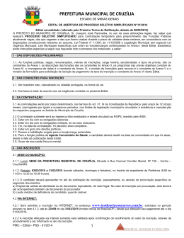 Edital Normativo Consolidado (Alterado pelo 1&ordm; Termo de Retifica&ccedil;&atilde;o