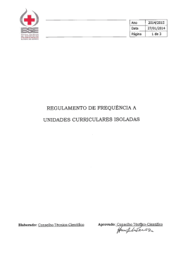 Regulamento de Frequência a Unidades