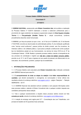 EDITAL Servi&ccedil;o Brasileiro de Apoio &agrave;s Micro e