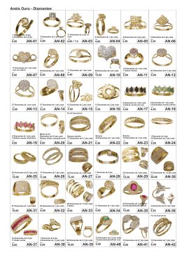 An&eacute;is de Ouro com Diamantes