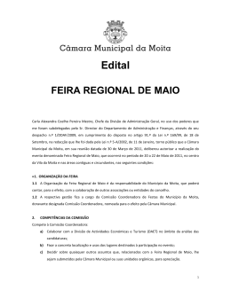 Edital FEIRA REGIONAL DE MAIO