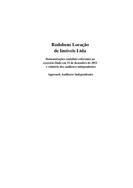 Rodobens Loca&ccedil;&atilde;o de Im&oacute;veis Ltda