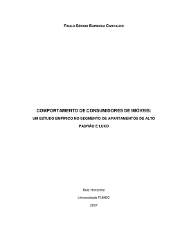 comportamento de consumidores de im&oacute;veis