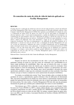 Os conceitos do custo de ciclo de vida de im&oacute;veis aplicado