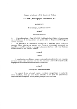 ESTAMO, Participa&ccedil;&otilde;es Imobili&aacute;rias, SA.