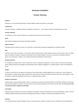 Dicion&aacute;rio Imobili&aacute;rio Termos T&eacute;cnicos