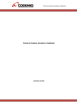 plano de cargos, sal&aacute;rios e carreiras da codemig