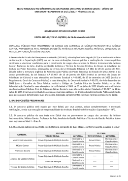 Edital SEPLAG/FCS n&ordm; 04/2012