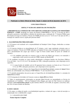 Edital - Conselho Nacional do Minist&eacute;rio P&uacute;blico
