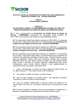 Estatuto - sicoob credirama