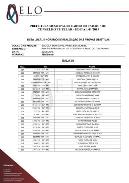 CONSELHO TUTELAR - EDITAL 01/2015