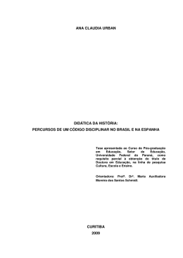 ana claudia urban did&aacute;tica da hist&oacute;ria