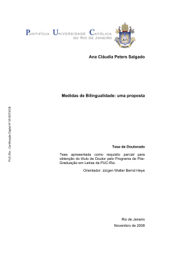 Ana Cláudia Peters Salgado Medidas de Bilingualidade