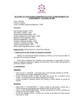 Local: Conselho Federal de Medicina