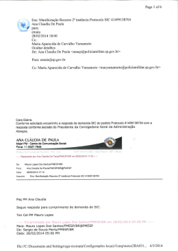 Page l of 6 (&eacute; Enc: Manifesta&ccedil;&atilde;o Recurso 2a inst&acirc;ncia