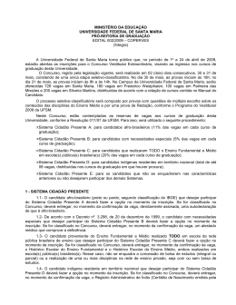 Edital do Vestibular Extraordin&aacute;rio - Coperves