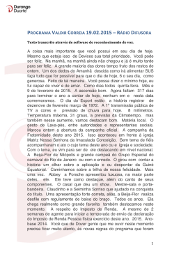 PROGRAMA VALDIR CORREIA 19.02.2015