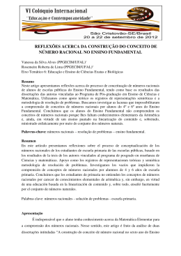 reflexões acerca da construção do conceito de número racional no
