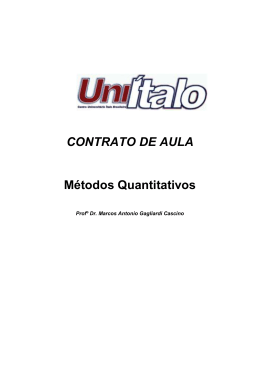 CONTRATO DE AULA Métodos Quantitativos